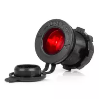 Amio Waterproof Car Cigarette Lighter Socket with RED LED Backlight 12/24V -04219