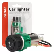 Amio Lighter socket set with green light 12V CLI-03