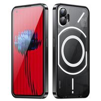 Case with Camera Protection for Nothing Phone (2), MagSafe-Ready, Clear/Black