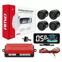 Amio Parking assistant system LED-GRAF 3D 4 sensor black "GOLD" 18mm