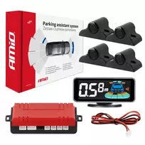 Amio Parking assistant system LED-GRAF 3D 4 sensor black TRUCK 19mm
