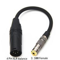 HIFI Male 4 Pin XLR Balance to 3.5mm 2.5mm 6.35mm 4.4mm Female Audio Cable DAC Stage 4 Core XLR Headphone Adapter Cable About 10cm