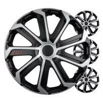 Versaco Car hubcaps 4pcs set EVO black  AND  silver 16" COLOR BOX