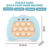 Pop Light Fidget Game Quick Push Bubble Game Handle Toys Boys & Girls Anti-Stress Toys With Led Game Machine Toys white