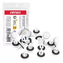 Amio Door and luggage compartment trim clip set with rubber seal 20 mm, 20 pcs. -05041