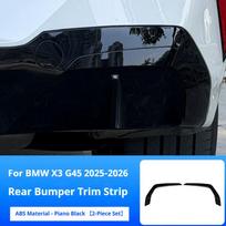 BMW X3 G45 2025-2026 Automobilio išmetimo sistemos duslintuvo apdailos kaukė su juodintu apatiniu lūpu ir dantytu paviršiumi A 1 peice black