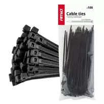 Amio Cable ties black 2.5x100mm - 100 pcs