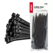 Amio Cable ties black 2.5x150mm - 100 pcs