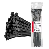 Amio Cable ties black 4.8x350mm - 100 pcs