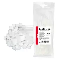 Amio White cable ties 2.5×150mm 100 pcs. -04306