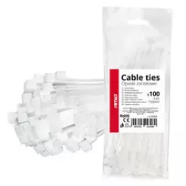 Amio White cable ties 3.6×150mm 100 pcs. -04308