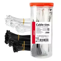 Amio Multicoloured plastic cable ties set of 500 pcs. -04317