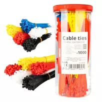 Amio Multicoloured plastic cable ties set of 1000 pcs. -04318