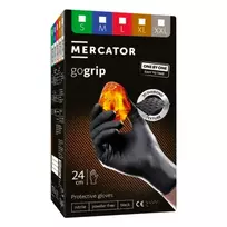 Mercator GoGrip ONE-BY-ONE Black nitrile gloves 100pcs size L