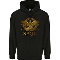 Gym Training Top Weightlifting SPQR Roman hoodie M brown