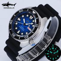 HEIMDALLR Diver Men's Watch Turtle King Sapphire Crystal 316L Steel NH36 200M Water Resistant Luminous Automatic Mechanica Watch gray