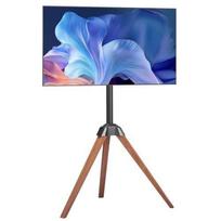 TV laikiklis Molberto tipo televizoriaus stovas ant trikojo, medinės kojos, ekranams nuo 1016 mm iki 1651 mm, iki 45 kg