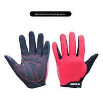 Giant Cycling Long-Finger Gloves Mountain Road Bike Men's and Women's Spring and Summer Full-Finger Touch Screen Gloves XL raudona