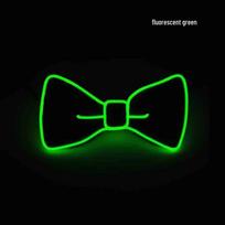 LED Glowing Bow Tie: Ten Colors for Parties & Nightlife green