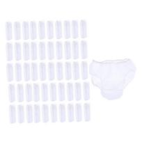 50 Non-Woven Panties Thong for Unisex white
