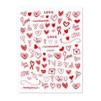 Self-adhesive nail stickers Z-D5147 red
