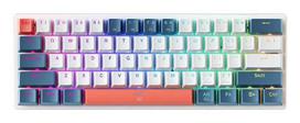Machenike K500-B61 Gaming USB QWERTY Blue Keyboard, White, Red