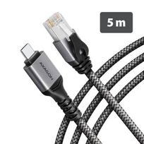 AXAGON ADE-CM50 USB-C Gigabit Ethernet adapter with integrated CAT6 RJ-45 network cable (5 m)