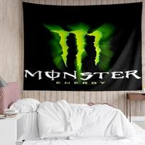 Monster Energy LOGO Tapestry for Bedroom Aesthetic Classroom Tapestries Wall Hanging for Living Room Dorm Office,Ideal Creative Gift 150cmx200cm
