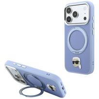 Karl Lagerfeld with Ring Stand 360 Karl Head Pin MagSafe Case for iPhone 18 Pro Max / 17 Pro Max - Light Blue
