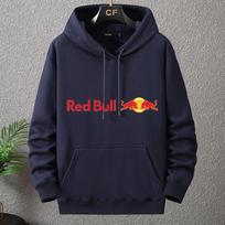 Rudens ir žiemos vilnos megztinis su gobtuvu su riebumu ir laisvu, didelio dydžio vyriškas itin minkštas ir patogus gobtuvas L-12XL 9XL raudona/tamsiai mėlyna spalva