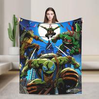 TMNT Žaidimų Antklodės Šiltos Juokingos Pliušinės Lovos Pledai Sofai Kėdei Kelionei Flanelinė Paklodė Lovos Užvalkalas 40x50in
