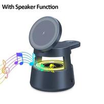 5 In 1 Magnetic Wireless Charger Stand Speaker Night Light Fast Charging Station For Magsafe iPhone 16 15 14 Apple Watch Airpods With speaker