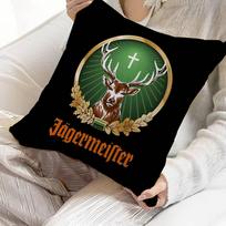 Classic J-Jagermeister Tin Sign Bar Personalized Picture Text Home Decorative Pillows Household Gifts 45X45Cm Peach skin 18*18(CM)-1Pcs gray