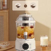 Didelės talpos borosilikatinio stiklo elektrinis arbatinukas su čiaupu 3L Large Capacity Flower Tea Pot beige