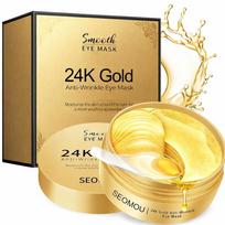 Anaghan 24K Gold Collagen Under Eye Mask Patches | Anti-Aging Eye Gel Pads for Dark Circles, Puffiness & Wrinkles | Hydrating, Firming & Brightenin beige
