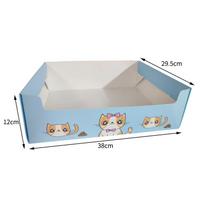 Portable Waterproof Stackable Large Disposable Cat Litter Box for Temporary Outdoor Use Disposable Cat Litter Box white