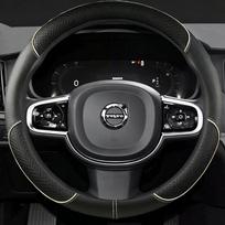 Skirta Volvo XC40 XC60 XC70 XC90 S40 S60 S80 S90 V40 V60 V70 V90 C70 Anglies pluošto Odos Automobilio Vairo Dangtelis Automobilio Aksesuarai Beige round gray