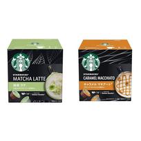 Set Purchase Nestle Starbucks Matcha Latte Nescafe Dolce Gusto Dedicated Capsule 12P PodCapsule + Caramel Macchiato beige