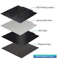 For Elegoo Neptune 4 PRO Build Plate PEO PET PEY Sheet Neptune3 Neptune4 235x235mm Pei Spring Steel Plate For Ender 3 V2/AD5M 235x235mm