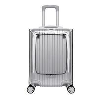 20 Inch Clear Suitcase Cover, Travel Luggage Protector for Trolley Bag and Carry- Bag one size gray
