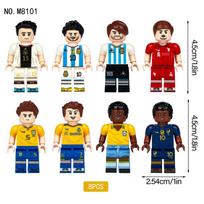 M8070 M8077 M8101 Soccer Player Star Messi Building Blocks Minifigure Toy DIY Model Collectible Gift 3 Styles Available