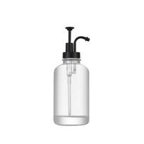 Tikslus dozavimas 16 oz kavos sirupo dozatorius Atnaujintas siurblys Muilo dozatorius Namams 1Pc Black white