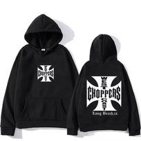Paul Walker West Coast Choppers Hoody Vyriškas Moteriškas Oversized Madingas Viršutinis drabužis hip hopas Drabužiai Vilna Ilgomis Rankovėmis vintage Megztinis L black