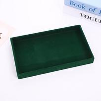 Daugiaspalvė aksominė papuošalų laikymo dėžutė, sukraunamas auskarų laikiklis, žiedų, apyrankių, karolių laikiklis Empty platter green black