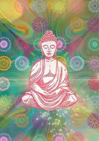 Poster Yoga Meditation Zen Nature Mindfulness Buddha Psychedelic