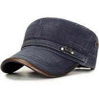 Nauja vintažinė plokščia kepurė Klasikinė beisbolo kepuraitė „Snapback“ Vyriška Moteriška medvilninė „Trucker“ kepurė „Tėčio kepurė“. 56-60cm tamsiai mėlyna spalva