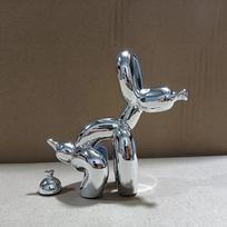 Dervos balionas šūdo šuo skulptūra dekoracija Kūrybingas svetainės miegamojo vyno spintelės animacinis gyvūnas paprastas modernus dekoratyvus so 10cm-10cm-4cm gray