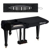 61/88 klavišų elektroninio pianino dangalas   Klavišinių dangalas   Sulankstomas Lengvai valomas Pianino apsauginis dangalas One Size juoda