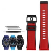 Skirta Casio G-SHOCK laikrodžio dirželiui GA-2000 GA2000 ga2200 vandeniui atsparus sportinis dervos silikono laikrodžio grandinėlė Dirželis Juodas Mėlynas Raudonas 24mm 24mm raudona