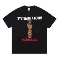 Soad T-shrit System of A Down Band T-shirt Men Women Cotton Soft Oversized Tee Shirt Rock Music Streetwear Female Male Clothing M auksas